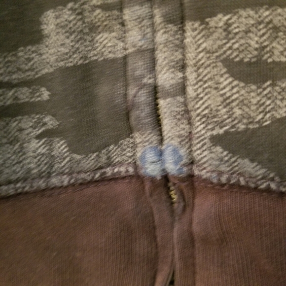 Children's Place navy blue camo fully lined hooded zip up jacket Size M 7/8 - Picture 6 of 11